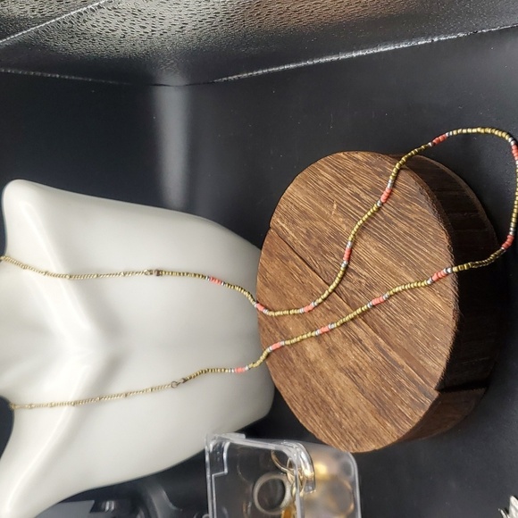 N2832 native seed beaded princess necklace - Picture 1 of 3